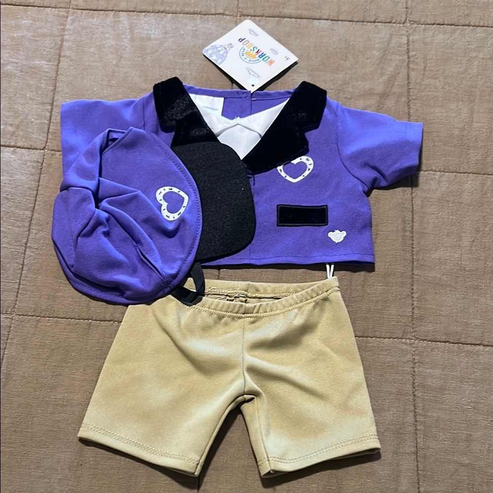 Build-a-Bear purple equestrian/horseback riding outfit, NWT